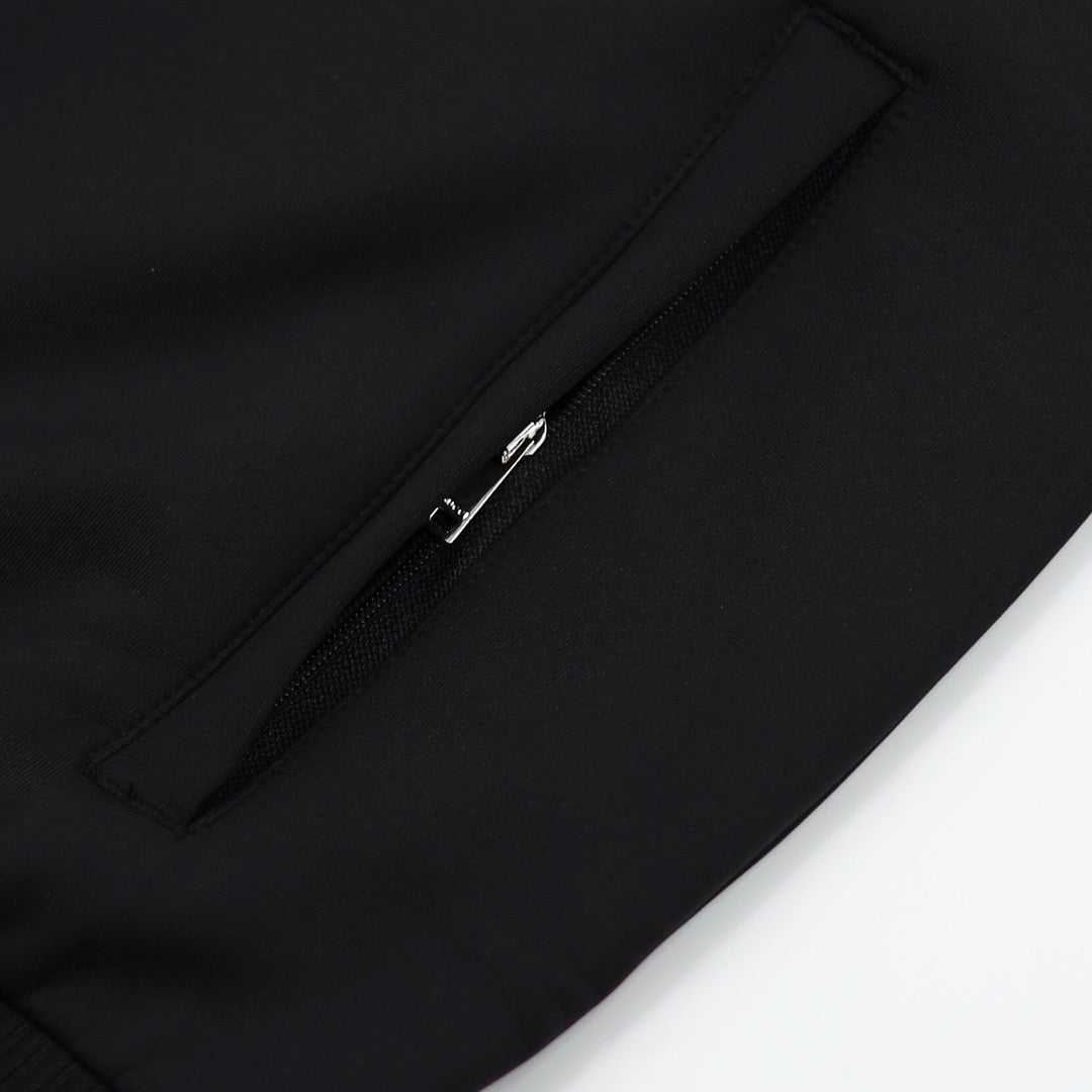 Schwarze Jersey-Web-Trainingshose – Herren