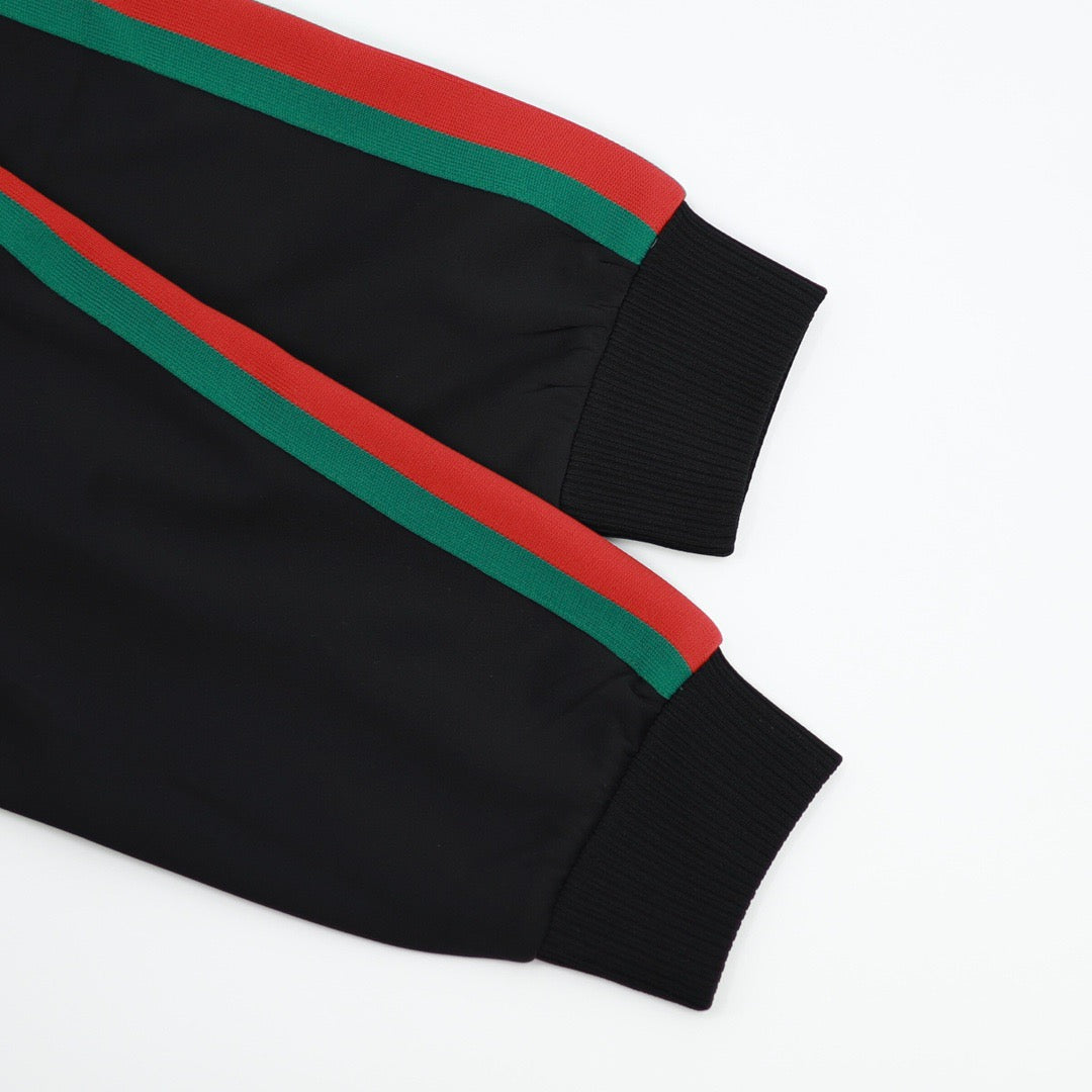 Schwarze Jersey-Web-Trainingshose – Herren