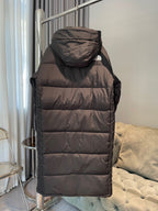 Weißer und brauner Parka – Herren