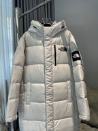 Weißer und brauner Parka – Herren