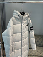 Weißer und brauner Parka – Herren