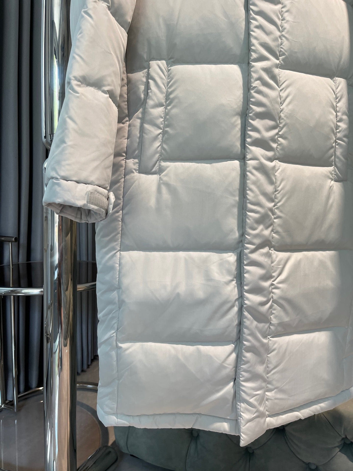 Weißer und brauner Parka – Herren