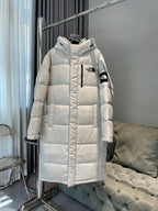 Weißer und brauner Parka – Herren