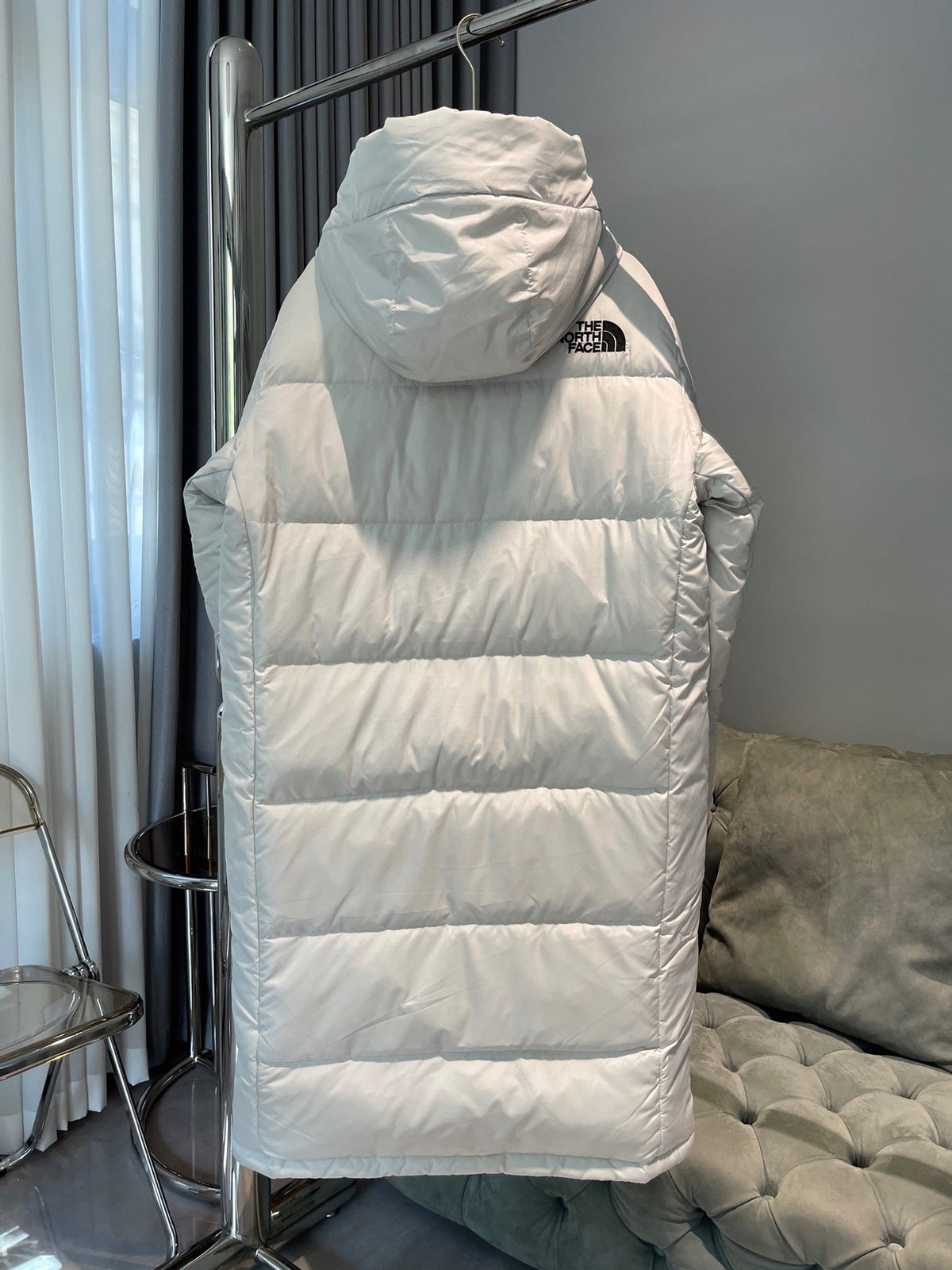Weißer und brauner Parka – Herren