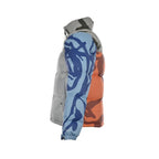 Mehrfarbige Pufferjacke für Herren