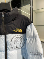 Light Blue and White Puffer Jacket - Men's