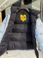 Light Blue and White Puffer Jacket - Men's