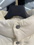 Weiß-rote Pufferjacke für Herren