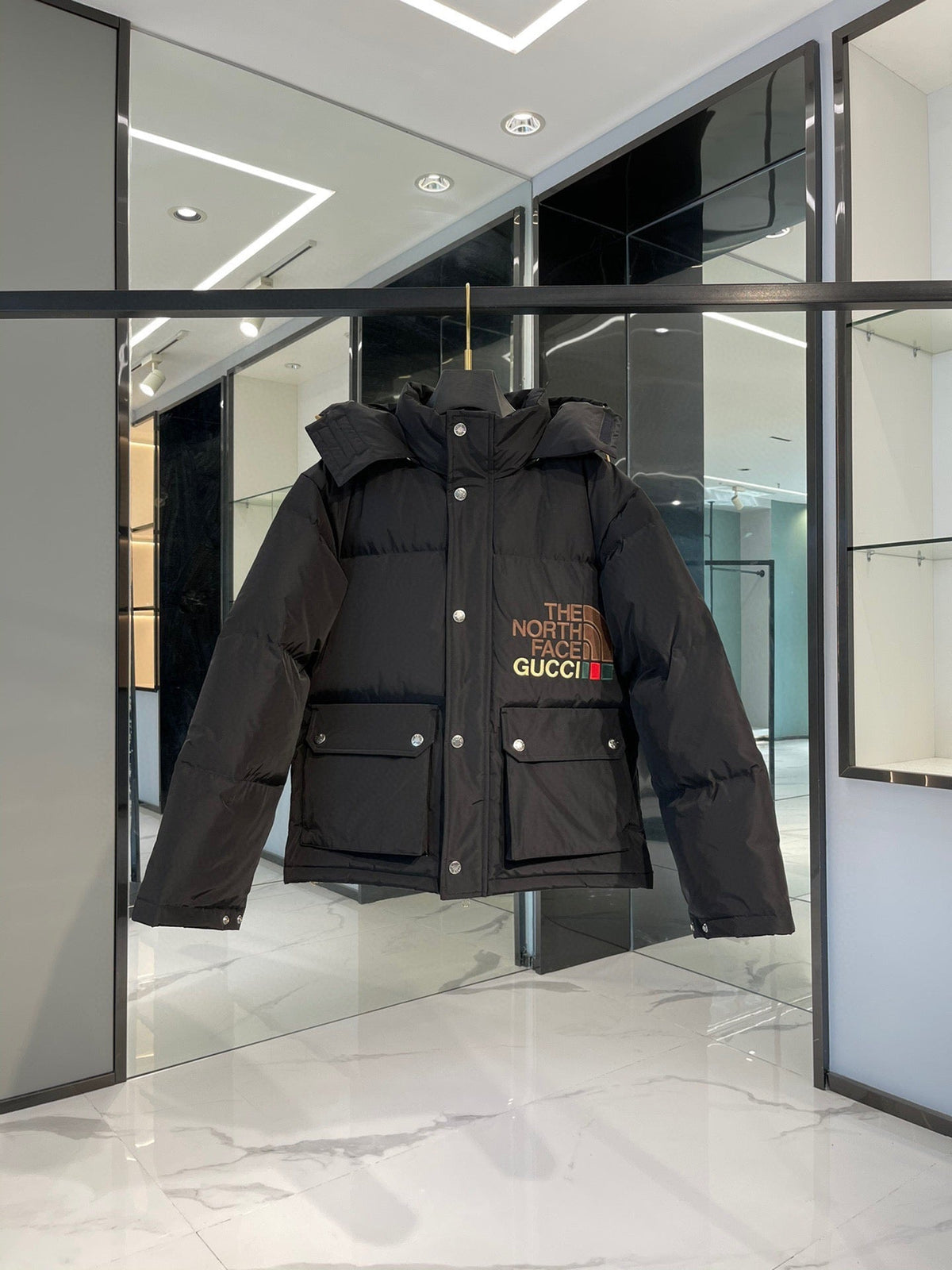 Brown Puffer Jacket - Men's