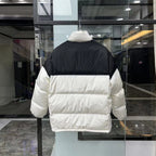 Schwarz-weiße Pufferjacke – Herren