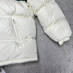 Schwarz-weiße Pufferjacke – Herren