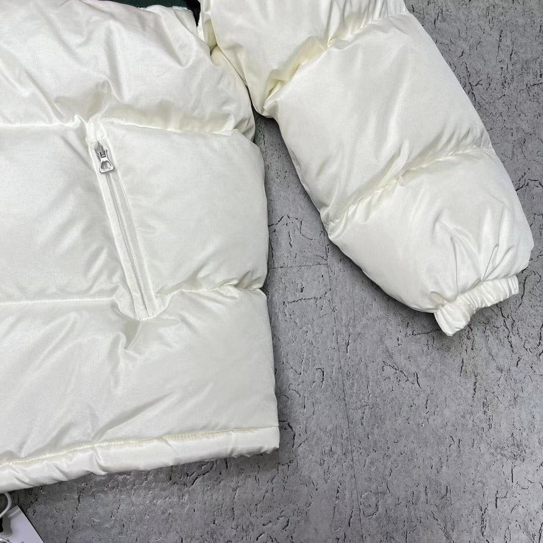 Schwarz-weiße Pufferjacke – Herren