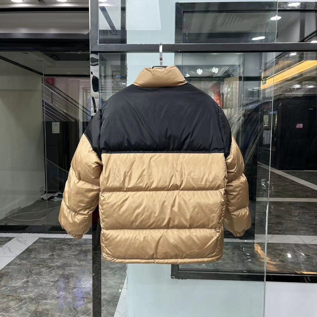 Schwarz-weiße Pufferjacke – Herren