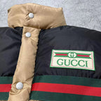 Schwarz-weiße Pufferjacke – Herren