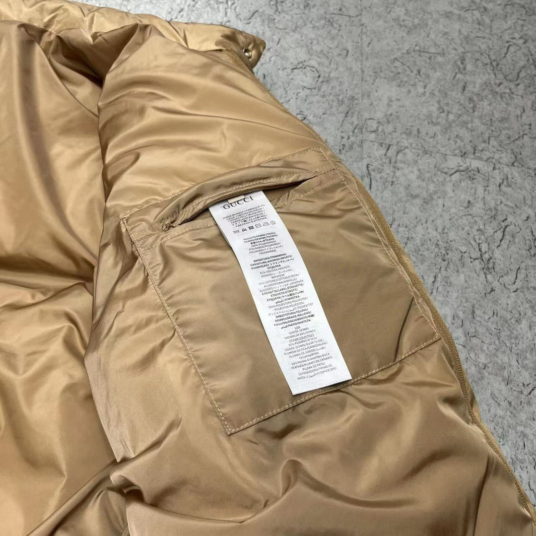 Schwarz-weiße Pufferjacke – Herren