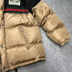 Schwarz-weiße Pufferjacke – Herren