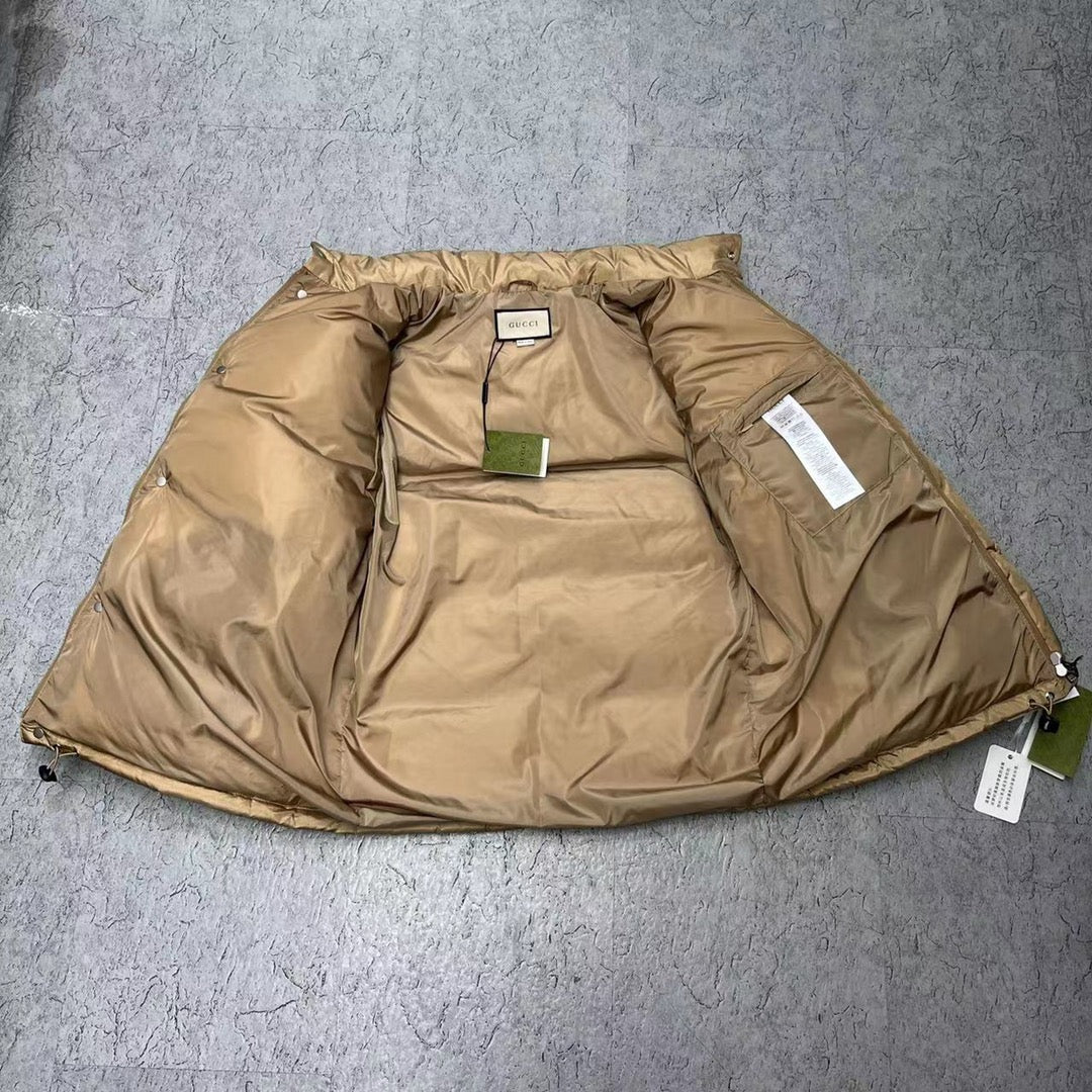 Schwarz-weiße Pufferjacke – Herren