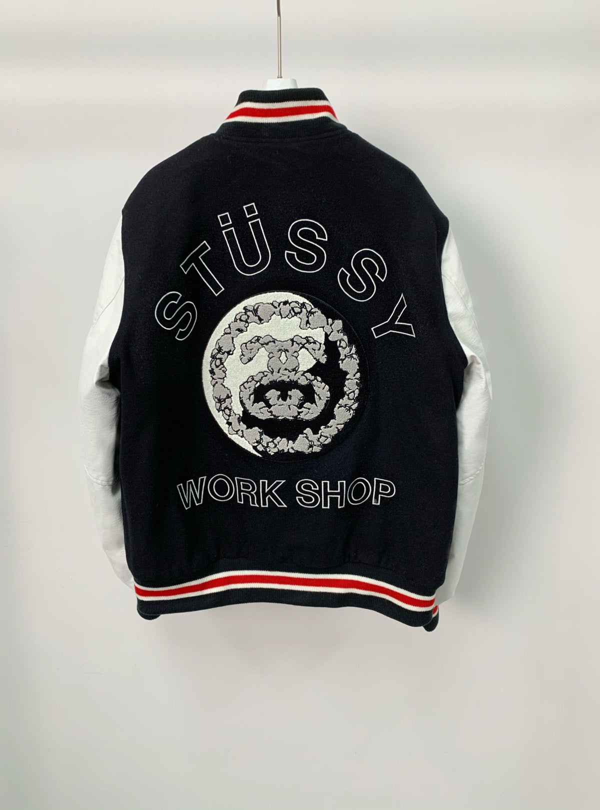 Black Wool Numeral Varsity - Men's
