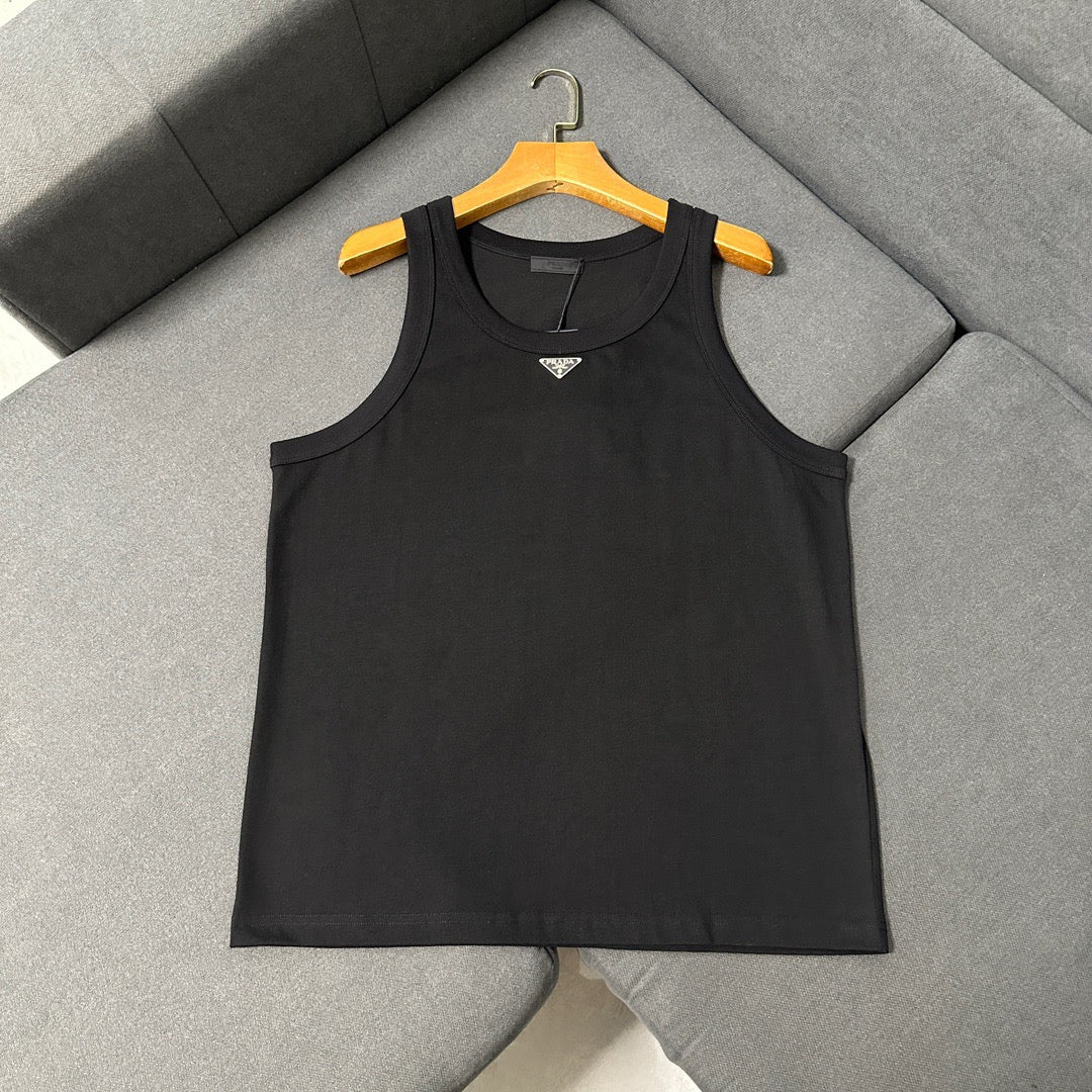 Schwarz-weißes Tanktop – Herren