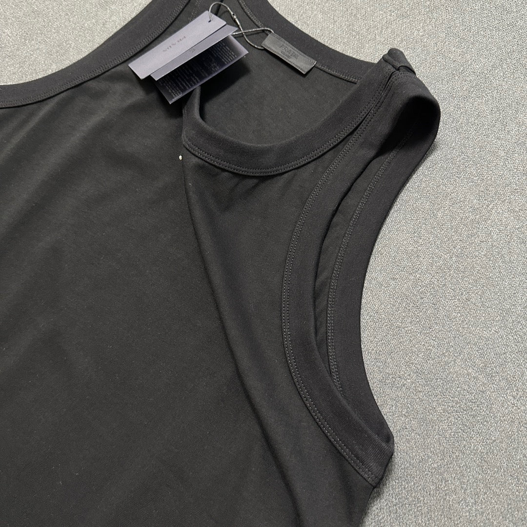 Schwarz-weißes Tanktop – Herren