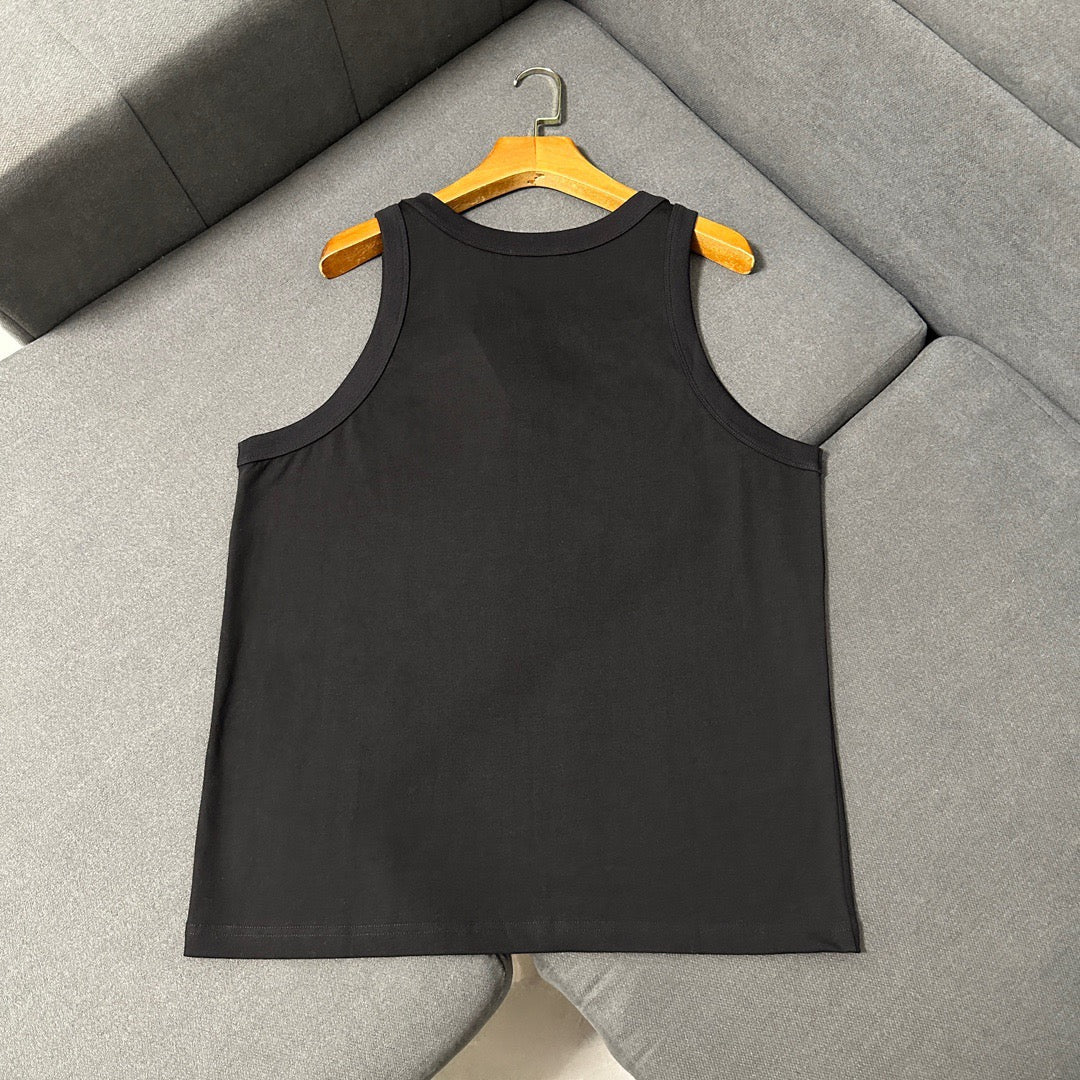 Schwarz-weißes Tanktop – Herren