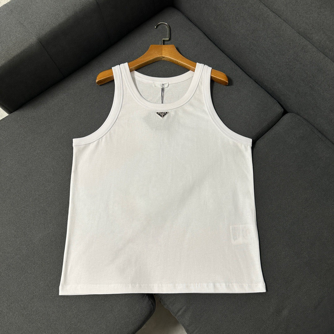 Schwarz-weißes Tanktop – Herren
