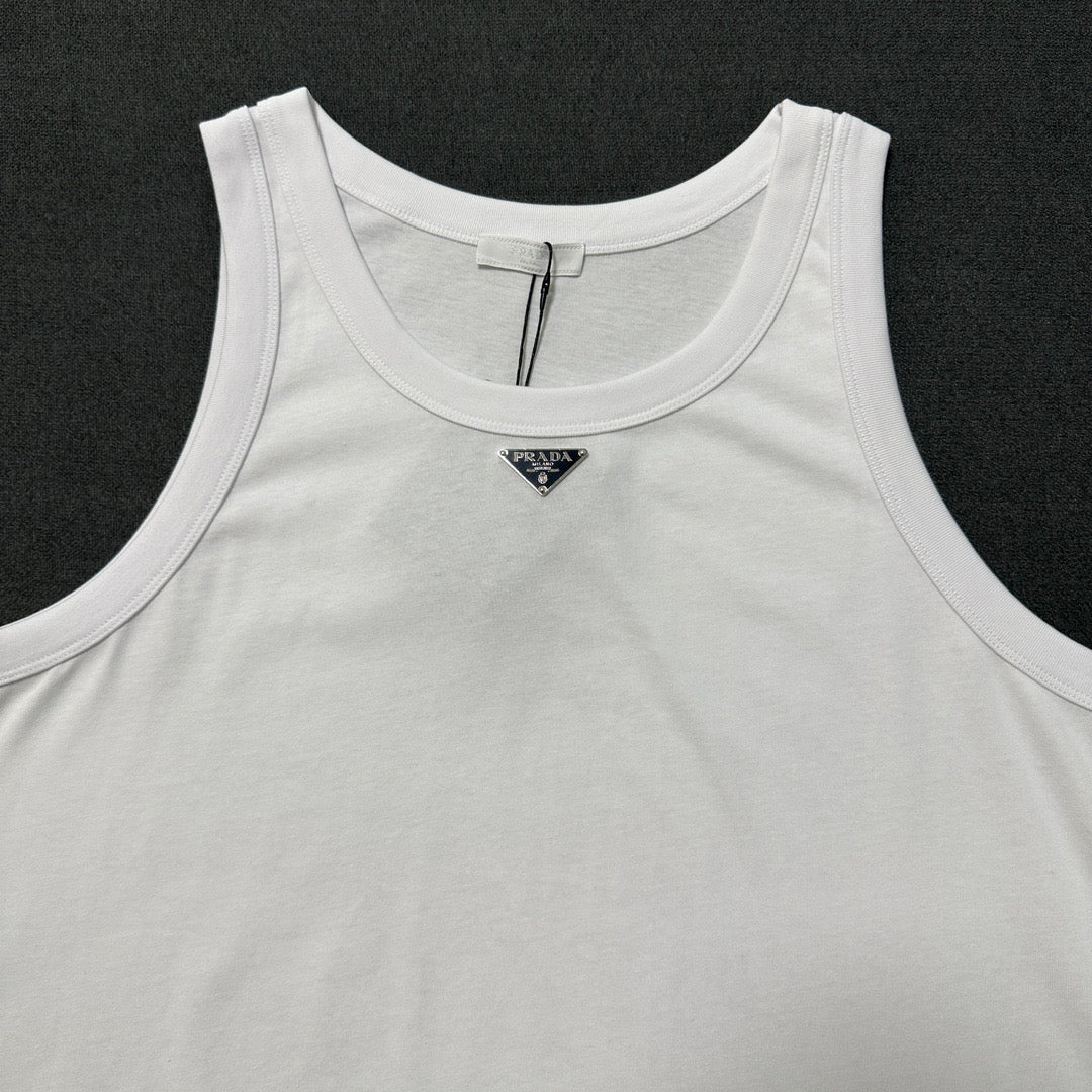 Schwarz-weißes Tanktop – Herren