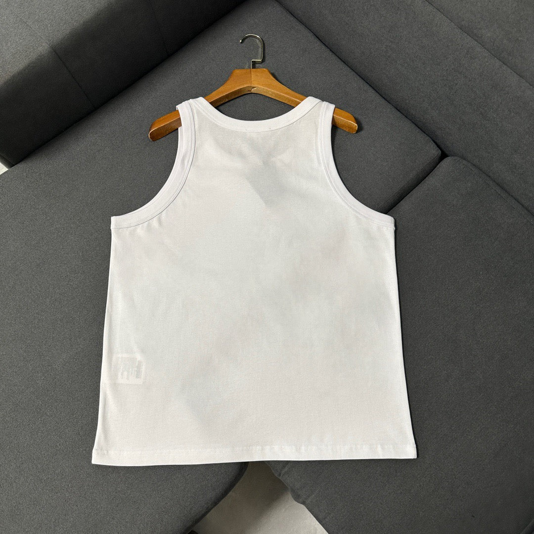Schwarz-weißes Tanktop – Herren