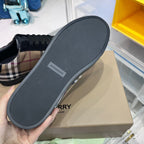 Schwarzer Canvas-Sneaker mit Karomuster – Herren