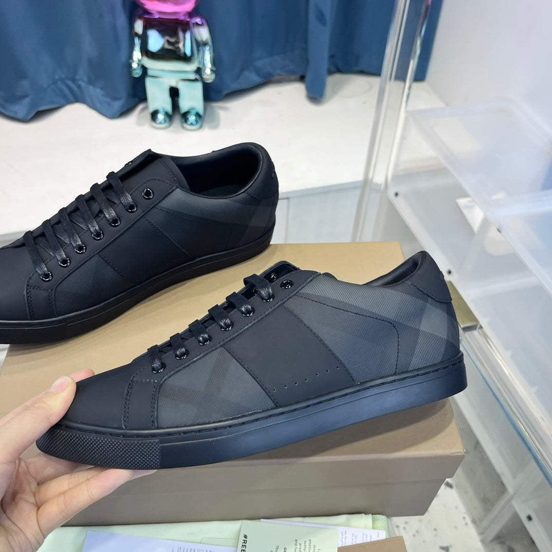 Black Leather Panelled Chunky - Men's