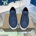 Herren Sneaker Niedrig Marineleder Kontrastsohle