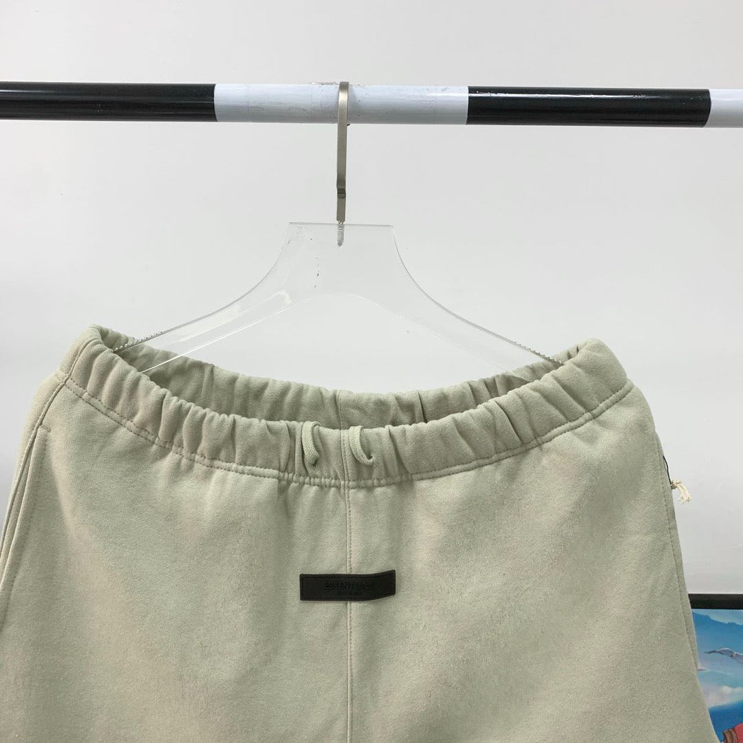 Cream Cotton Numeral Print Drawstring - Men's