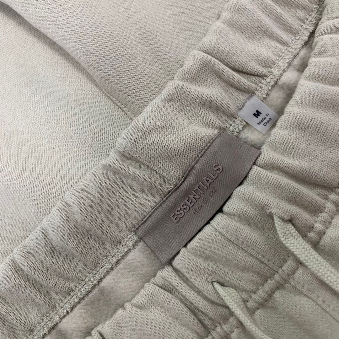 Cream Cotton Numeral Print Drawstring - Men's