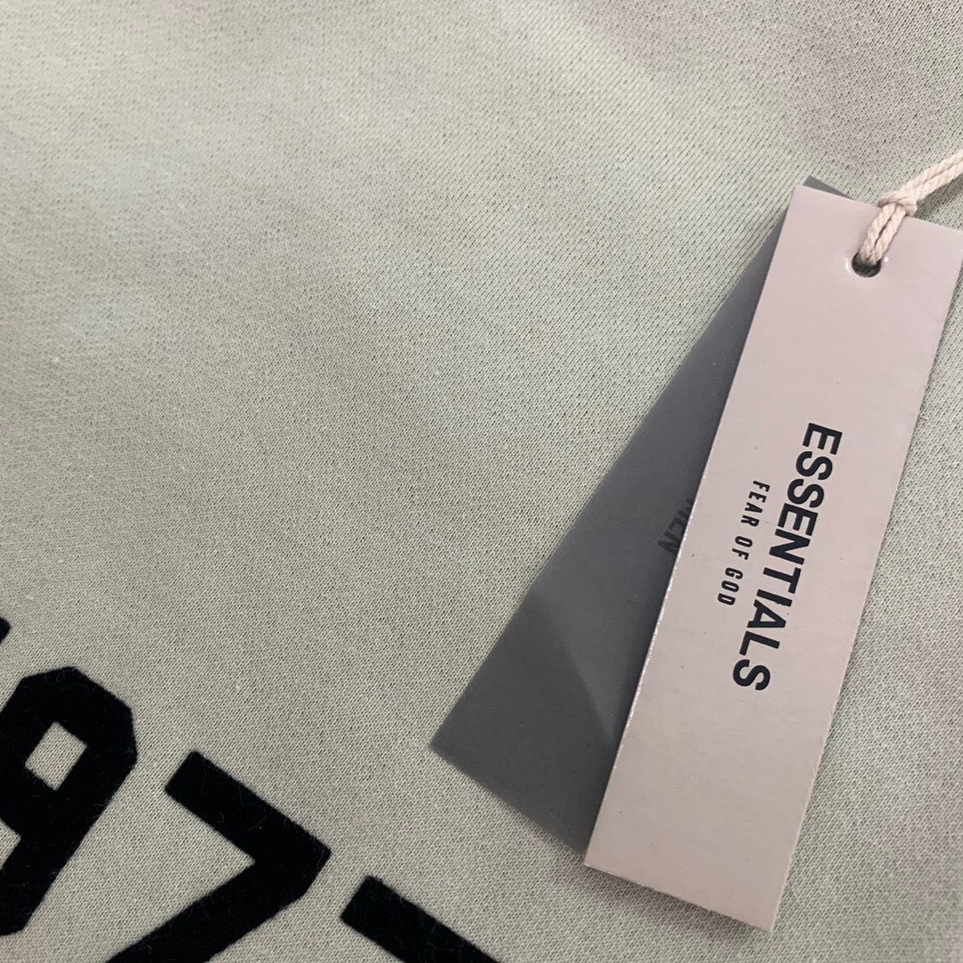 Cream Cotton Numeral Print Drawstring - Men's