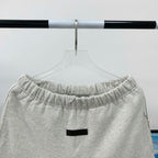 Cream Cotton Numeral Print Drawstring - Men's