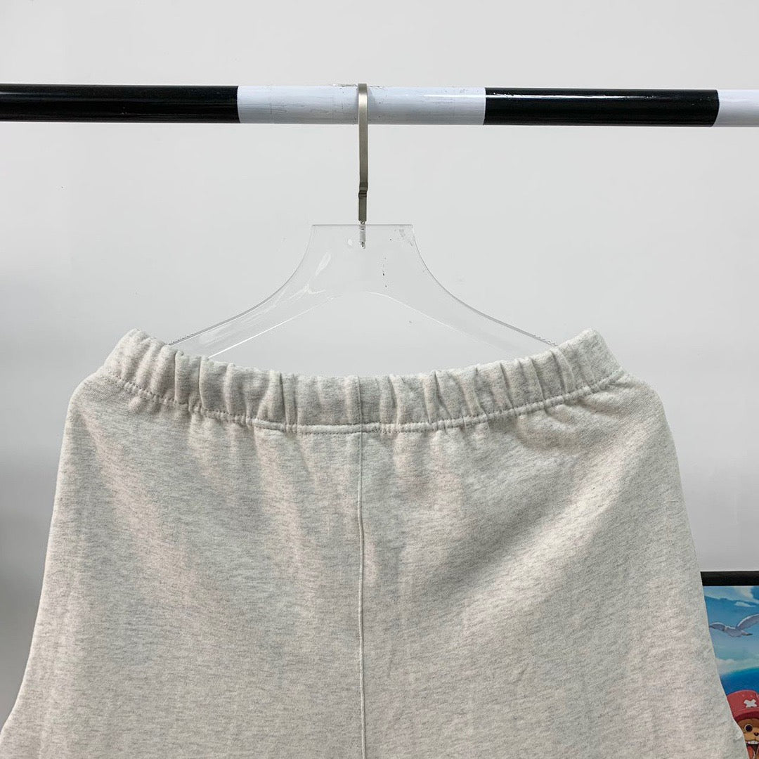 Cream Cotton Numeral Print Drawstring - Men's