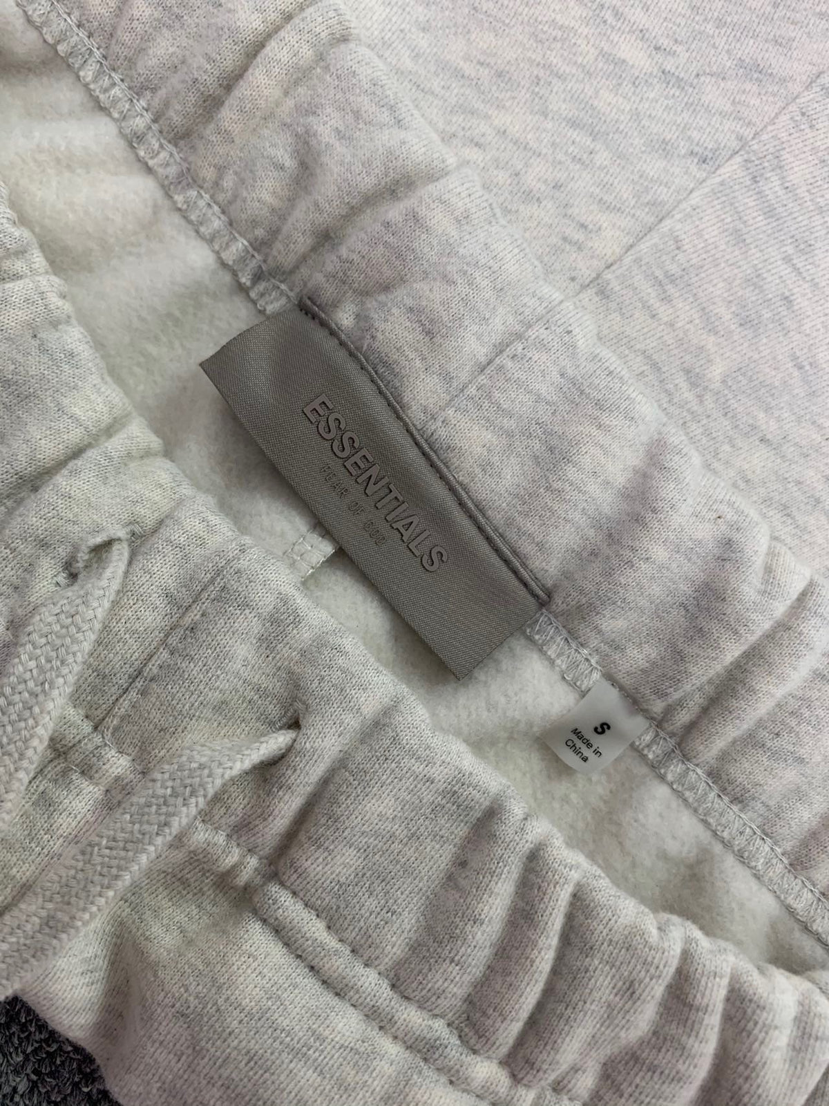 Cream Cotton Numeral Print Drawstring - Men's