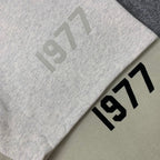 Cream Cotton Numeral Print Drawstring - Men's