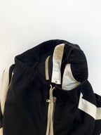 Schwarze Baumwollhose mit Seitenstreifen, gerade geschnitten – Herren