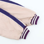 College-Jacke für Herren – Lila Wolle mit Ärmeln in Kontrastfarbe