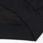 Black Cotton Leather Sleeve Bomber - Men's