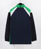 Marineblaues Nylon-Colourblock-Tracksuit – Herren