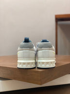 Cream Leather Colourblock Runner - Men's