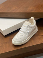 Cream Leather Colourblock Runner - Men's