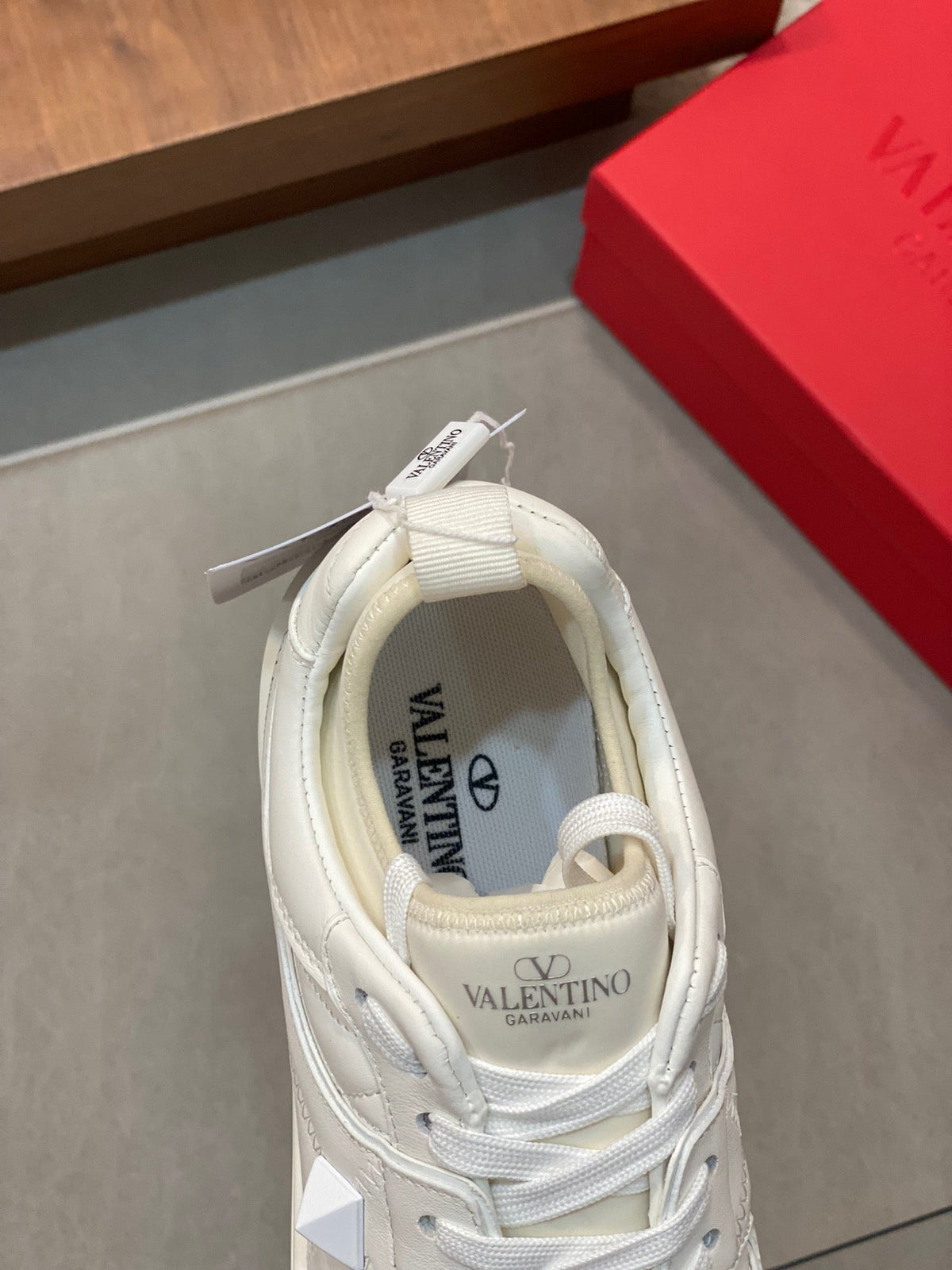 Cream Leather Colourblock Runner - Men's