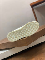 Cream Leather Colourblock Runner - Men's
