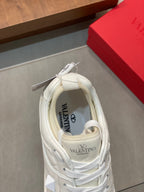 Cream Leather Colourblock Runner - Men's