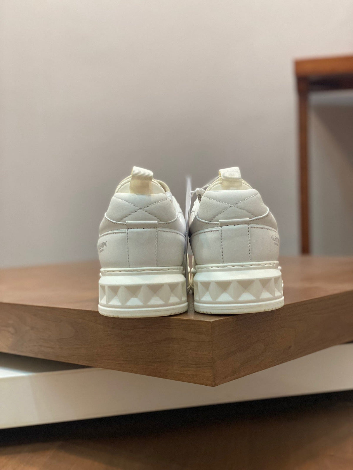 Cream Leather Colourblock Runner - Men's