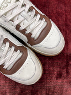 White Leather Logo Low-Top - Men's