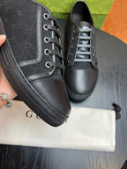 Beige Canvas Monogram Low-Top - Men's